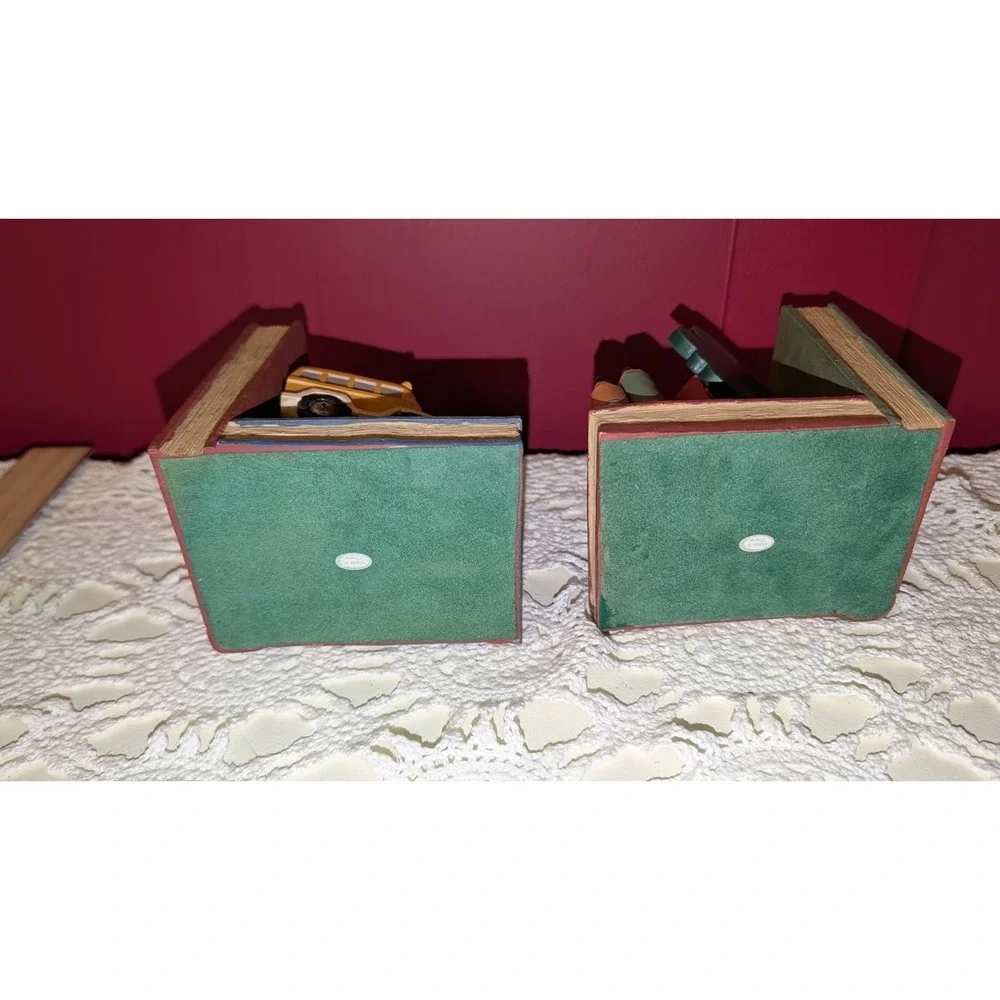 Teacher ABC School House Themed Collectable Heavy Book Ends Vintage